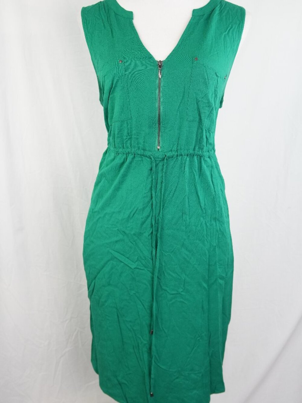 EUC Torrid Above the knee Size 00 Medium Green Tank top Dress Lightweight